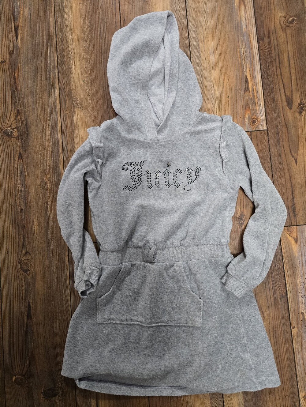 Juicy Couture Girls' Gray Hooded Dress